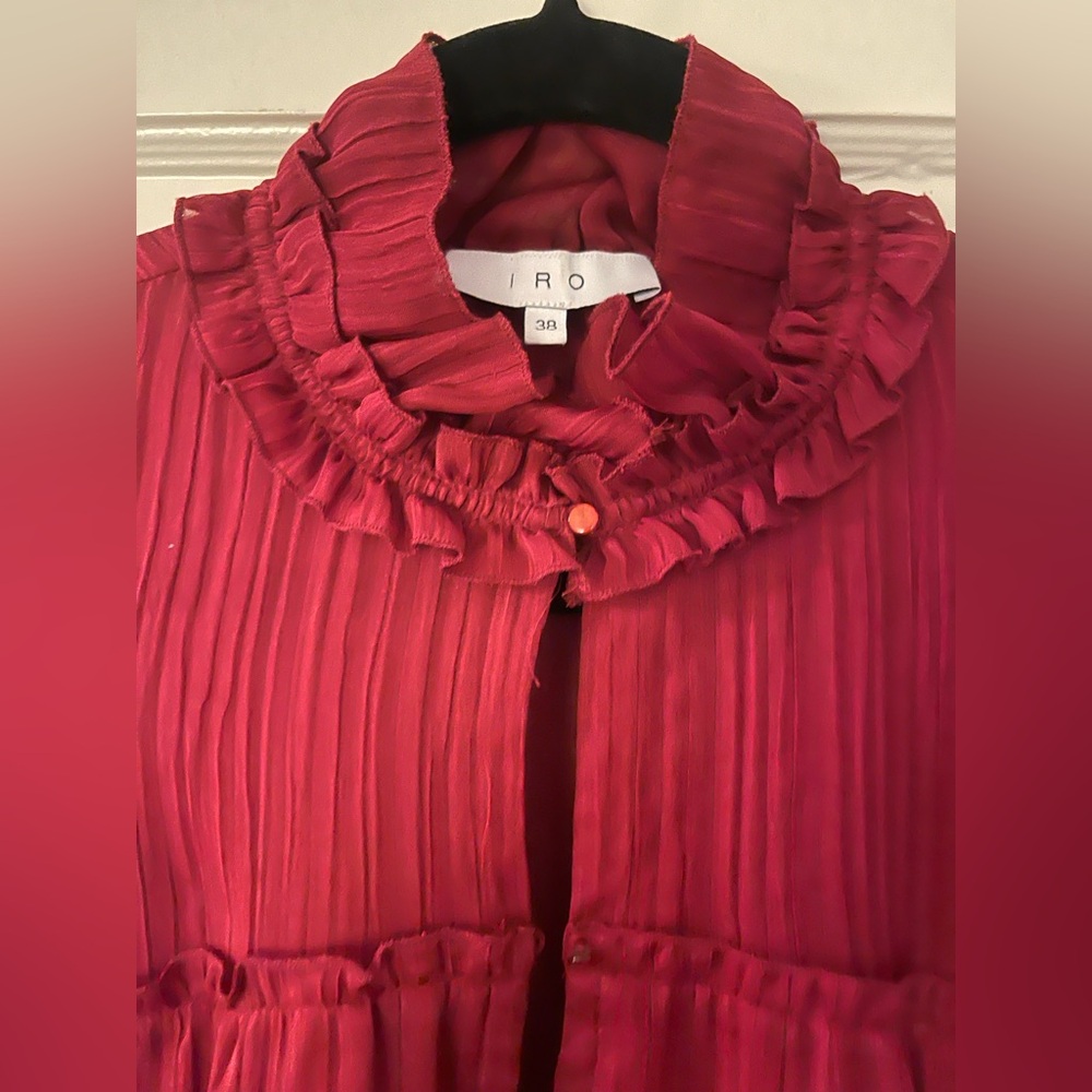IRO Red Tiered Ruffled Sundress - Picture 2 of 4